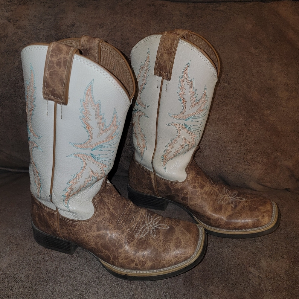 JUSTIN Kids 1D Western Riding Boots - Picture 2 of 11